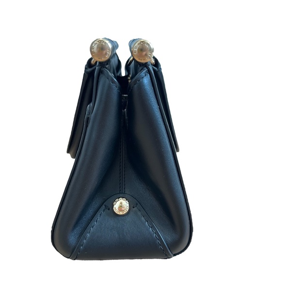 Coach Grace Bag 20 Black Leather Crossbody Satchel Top Handle Purse - Picture 9 of 16